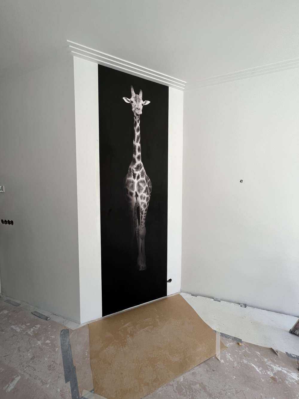 Giraff svartvitt