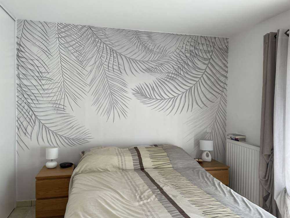 Beige fargede palmeblader