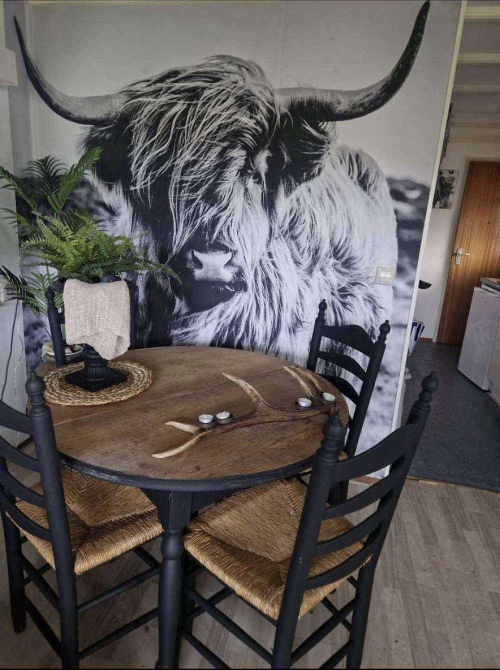 Det skotske høylandet i svart og hvitt