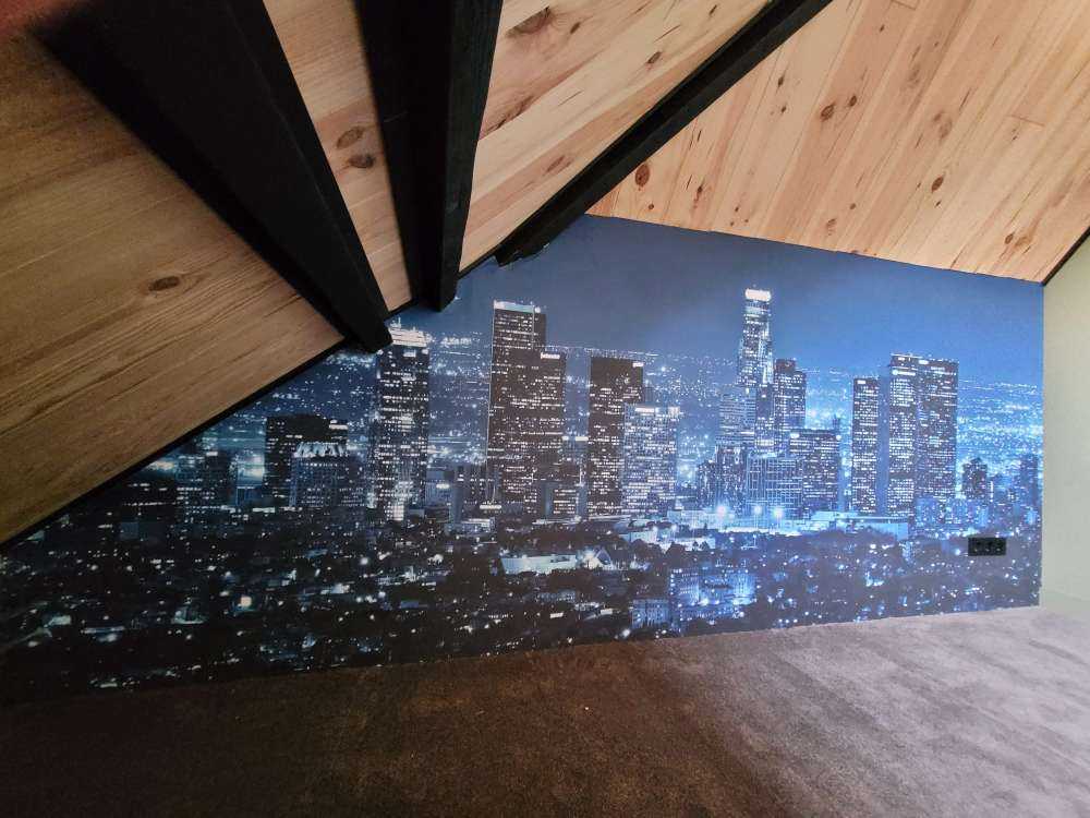 Blå skyline
