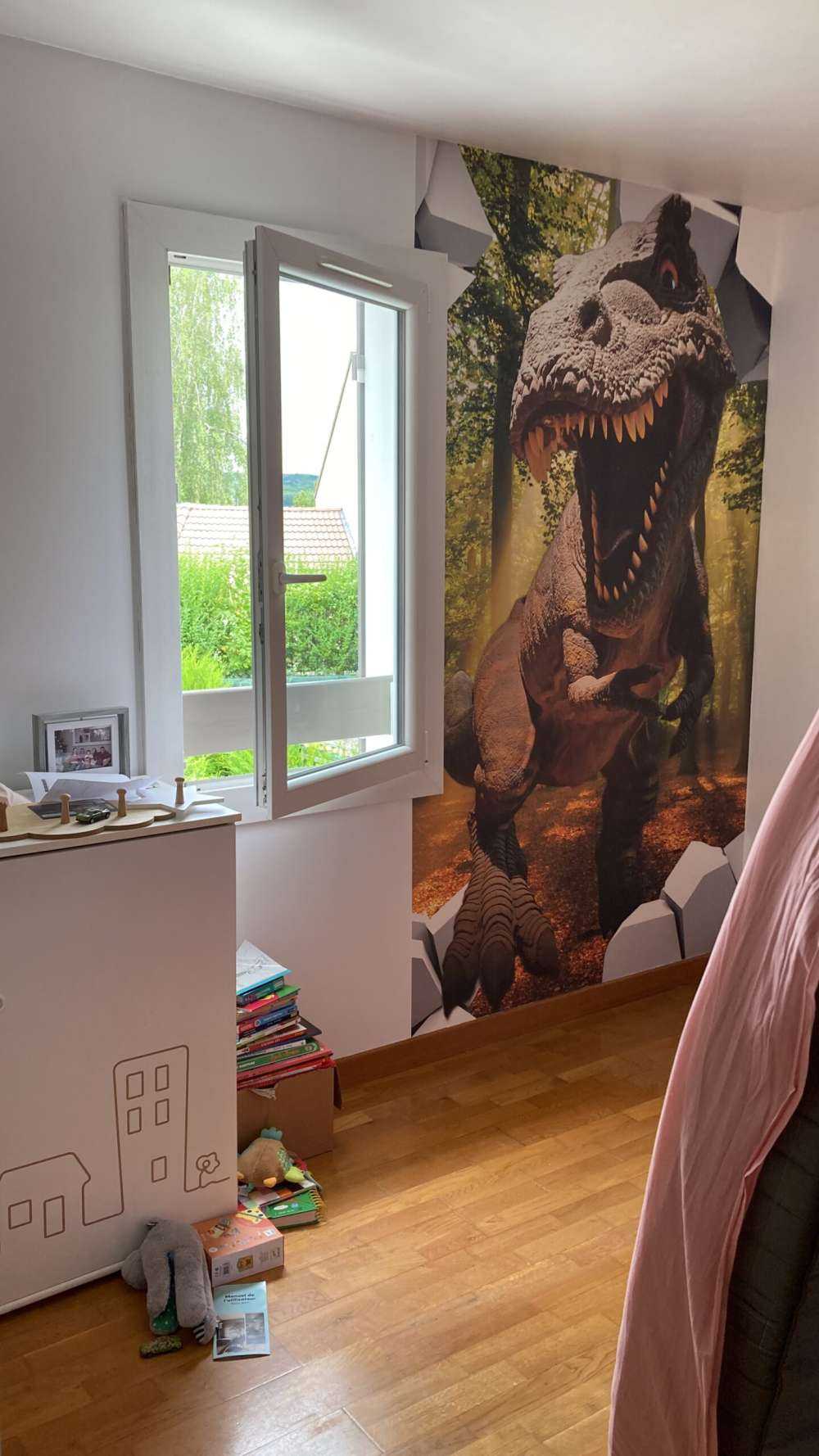 Dino i en vegg