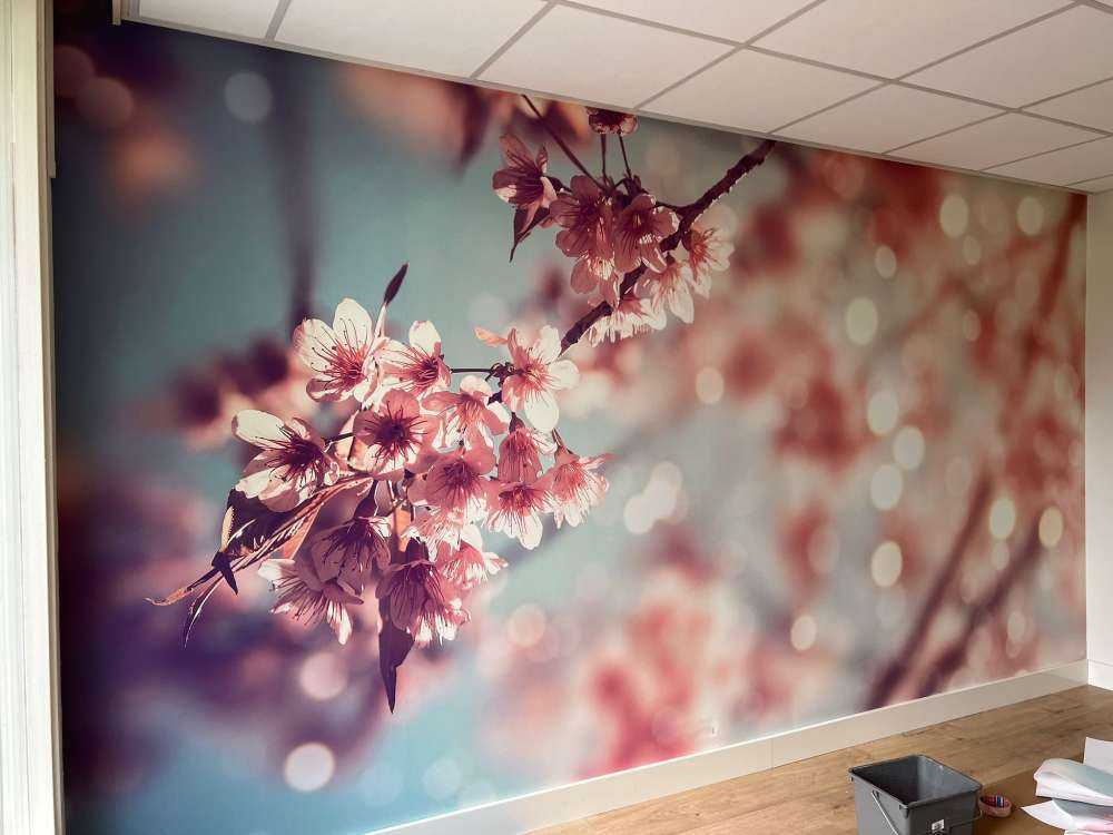 Närbildblomningfilial