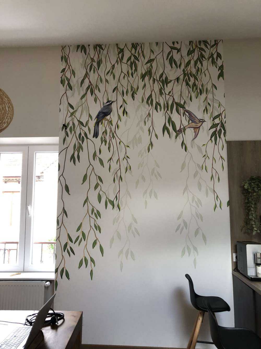 Grønne hængende grene