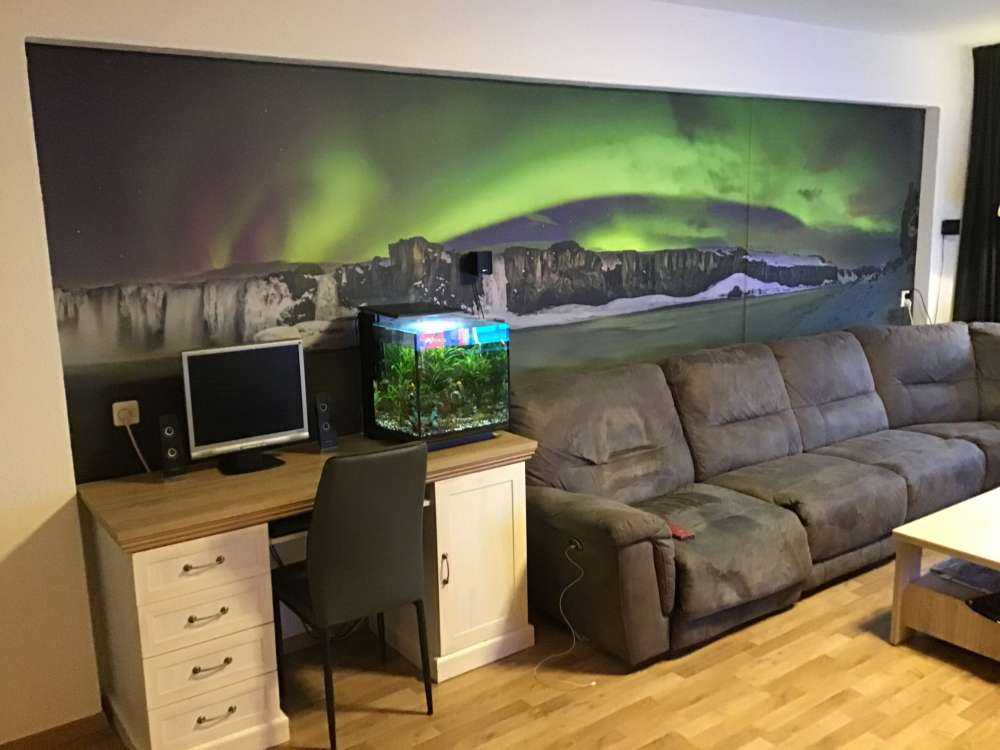 Panoramabillede af nordlyset