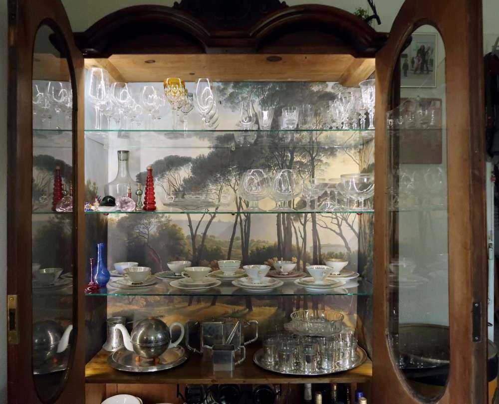 Italienska landskap med parasoll tallar