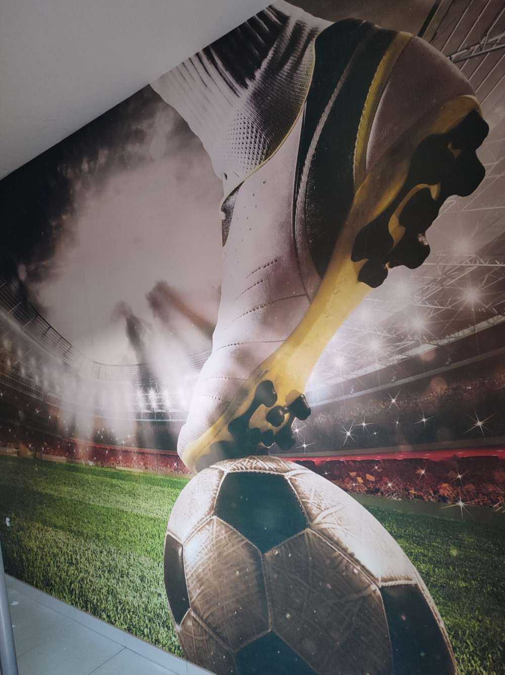 Fotbollspelare på stadion