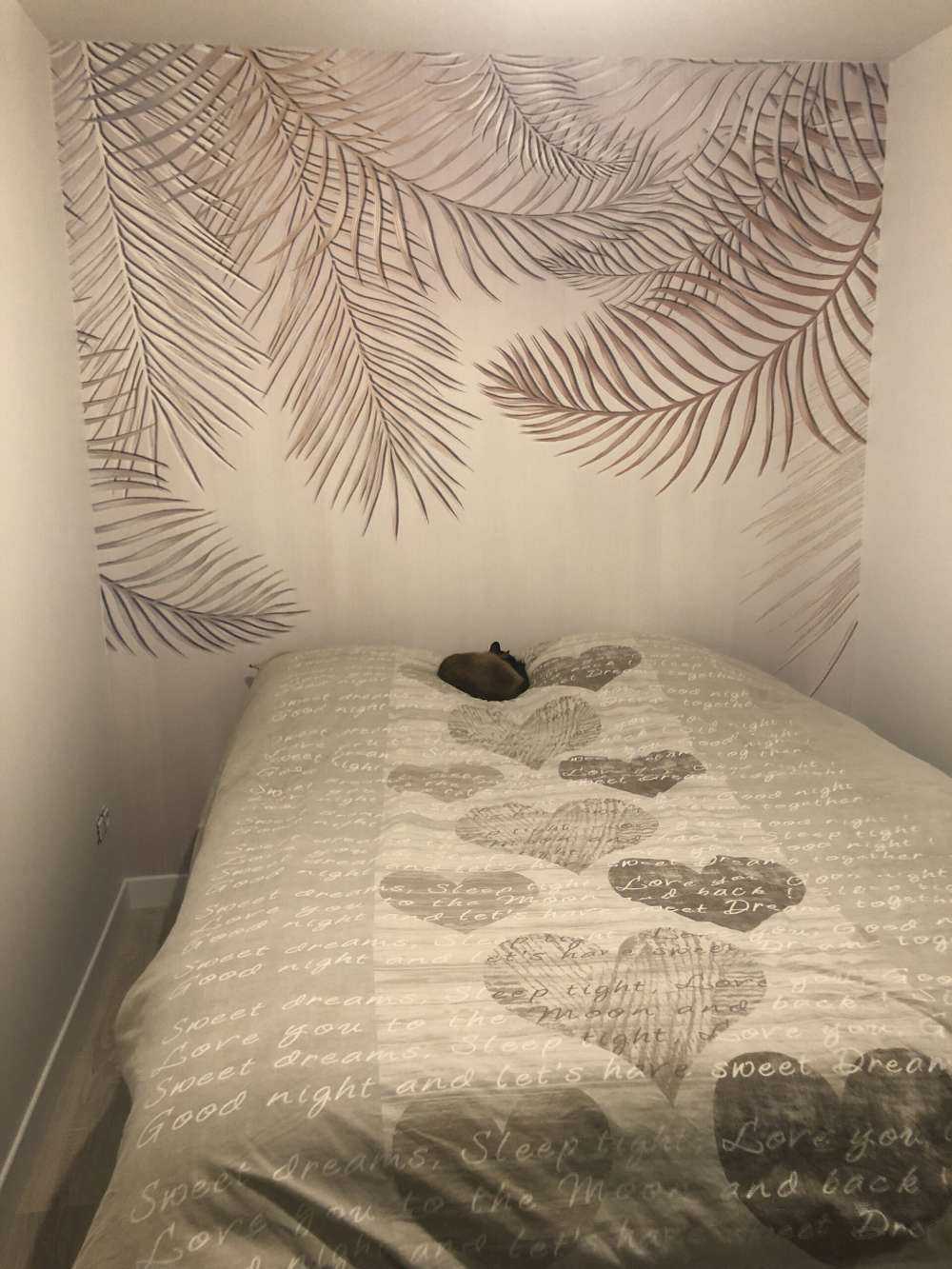 Beige färgade palmblad