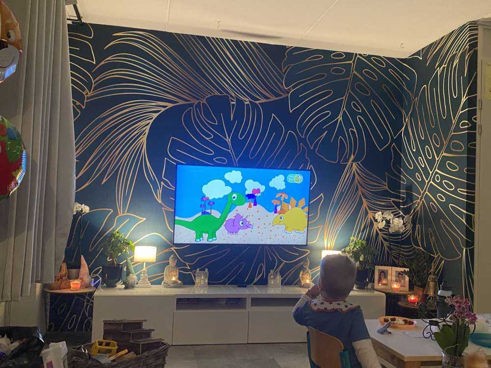 Gröna blad med guld