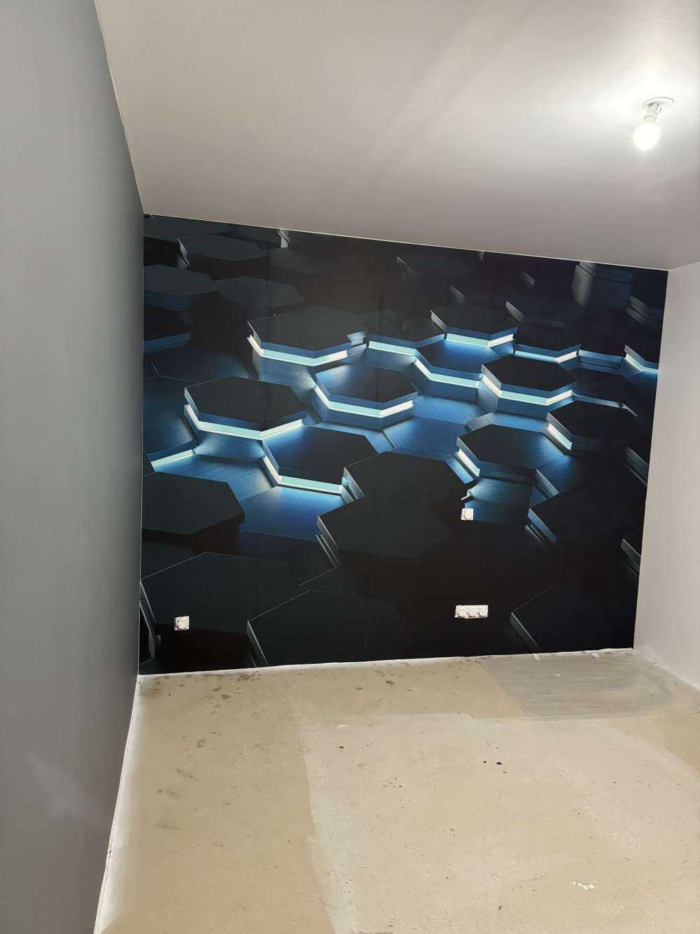 Upplysta 3D-hexagoner