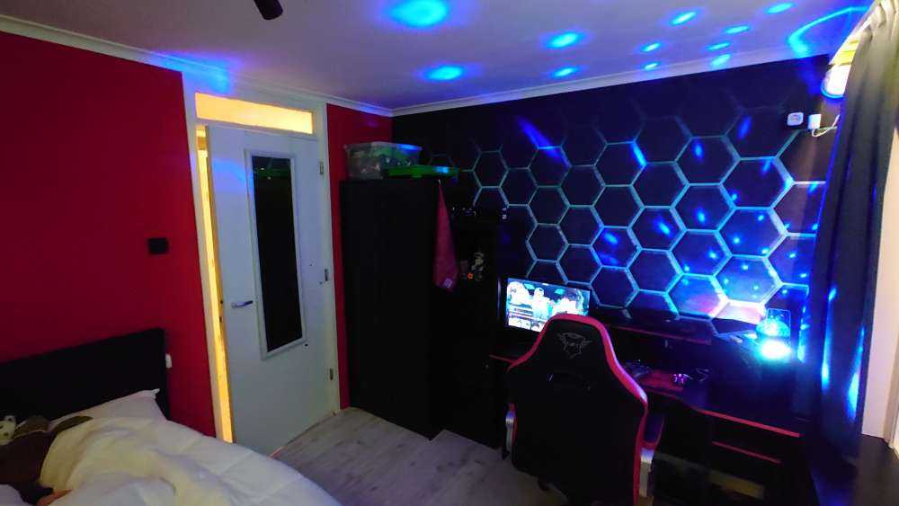 Hexagons med grønne lys