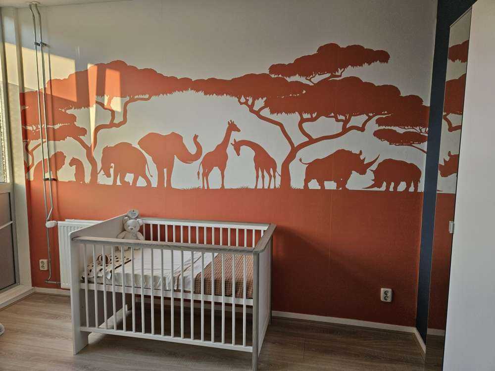 Silhuet safaridyr, rustfarve