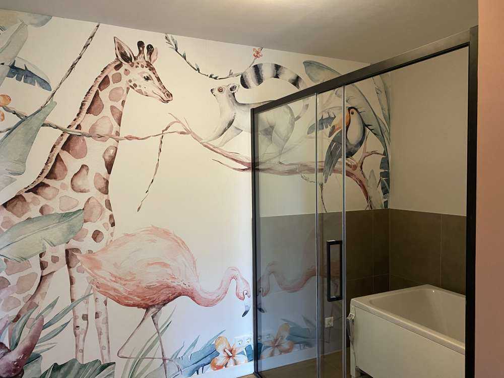 Akvarell afrikanska djur