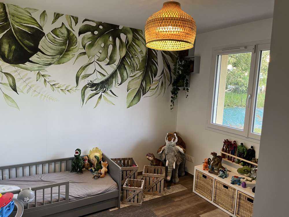 Tropiska akvarellblad