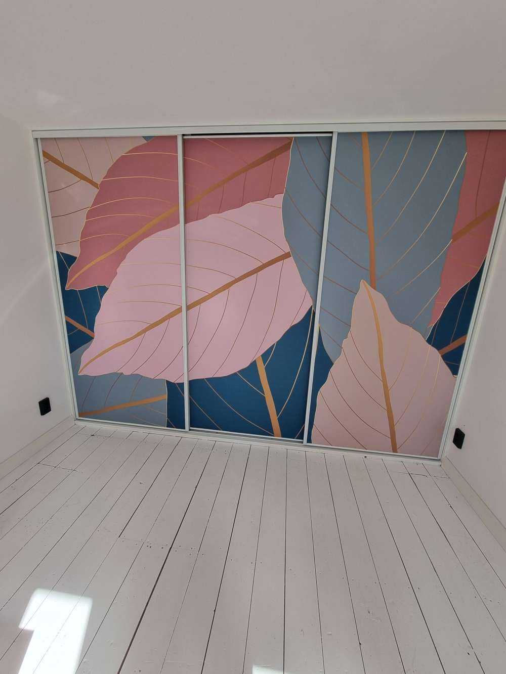 Tropiske blade med guld