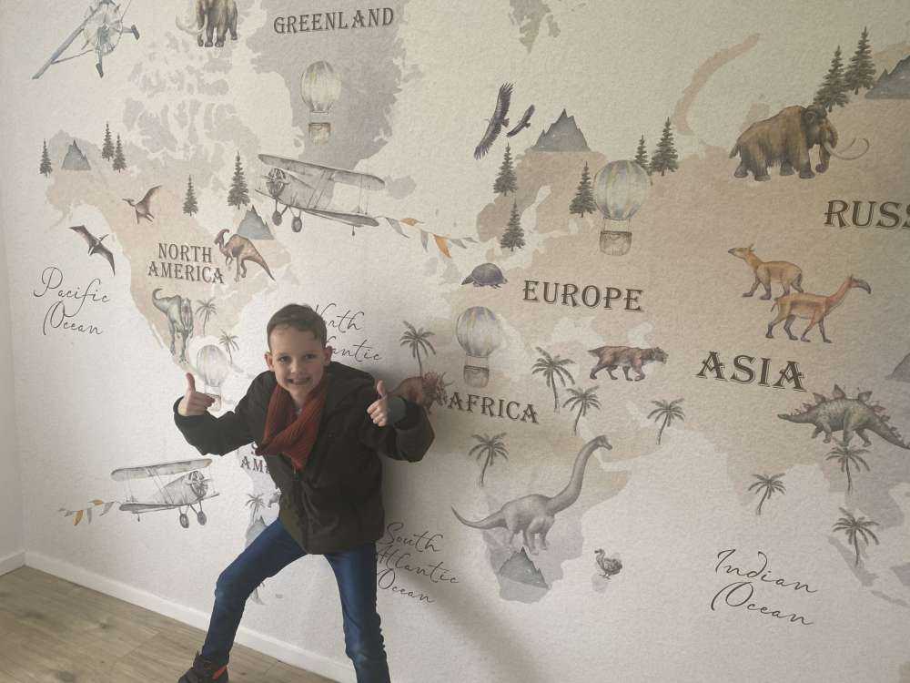 Verdenskart med dinoer