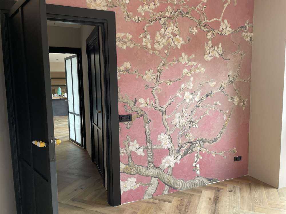 Färgglada mandelblommor