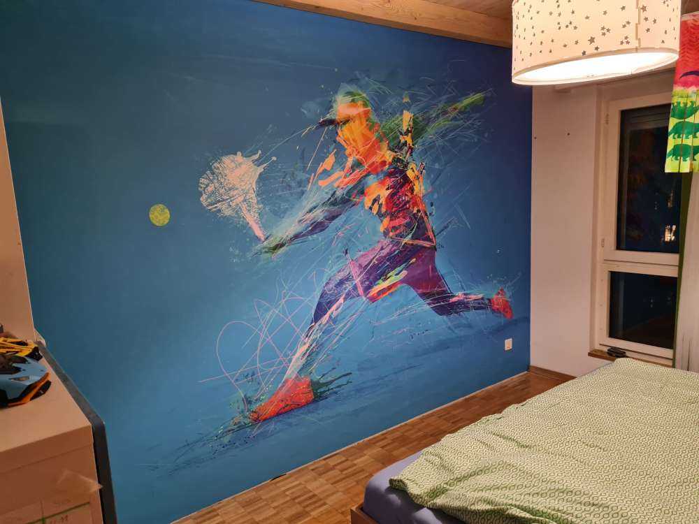 Illustrerad tennisspelare