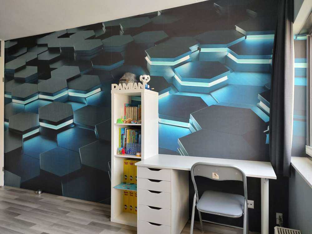 Upplysta 3D-hexagoner