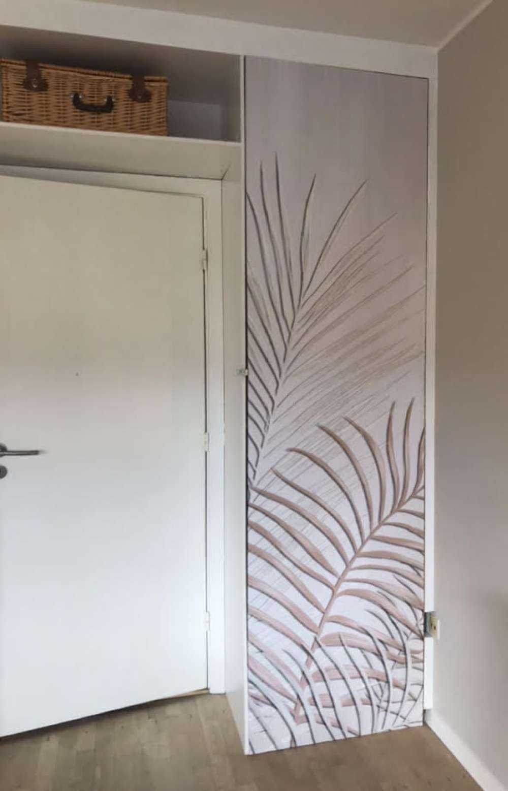 Beige fargede palmeblader