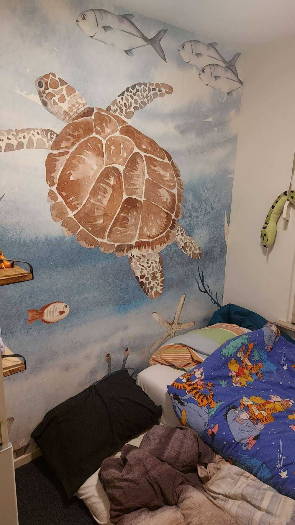 Akvarel havskildpadde