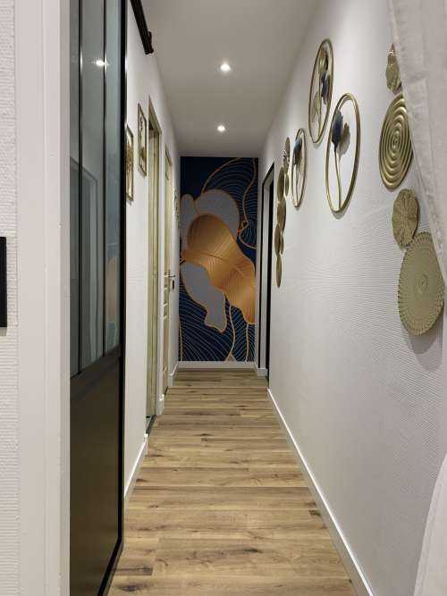 Lyxig guld Art Deco