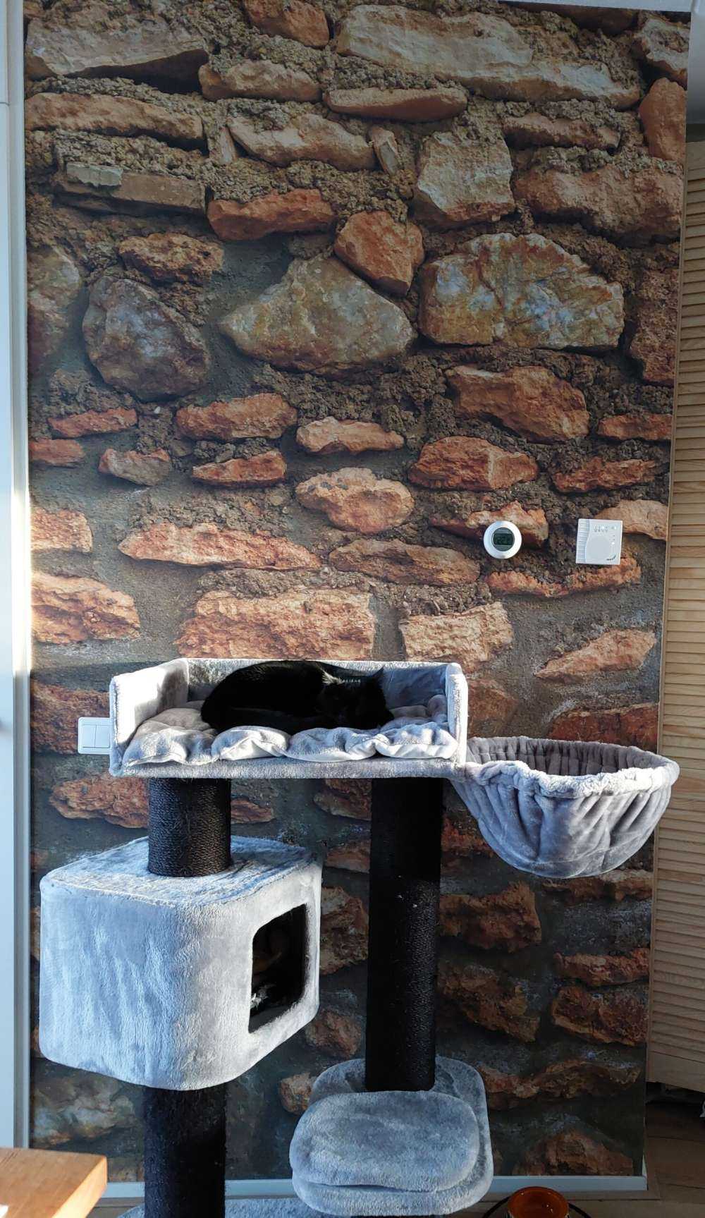 Vägg med grova stenar