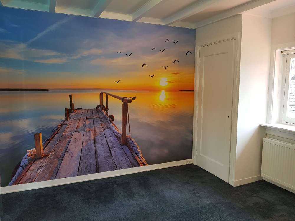 Fåglar ovanför havet