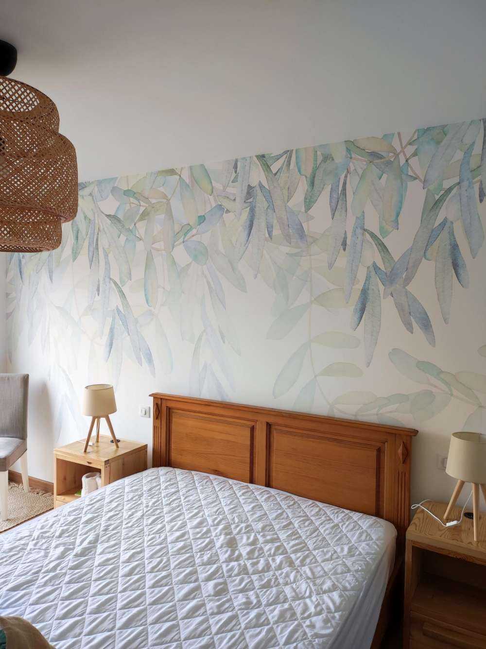 Pastellfärgade akvarellblad