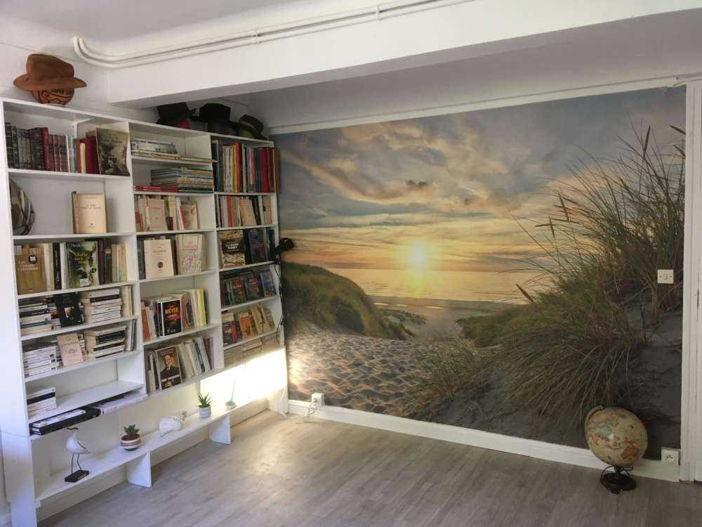 Solnedgang på sanddynestranden