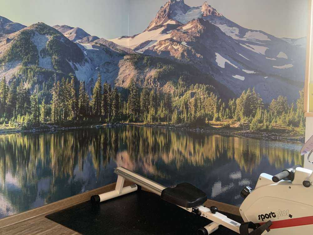 Fototapet berg av snö