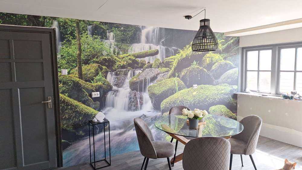 Vattenfall i en djungel