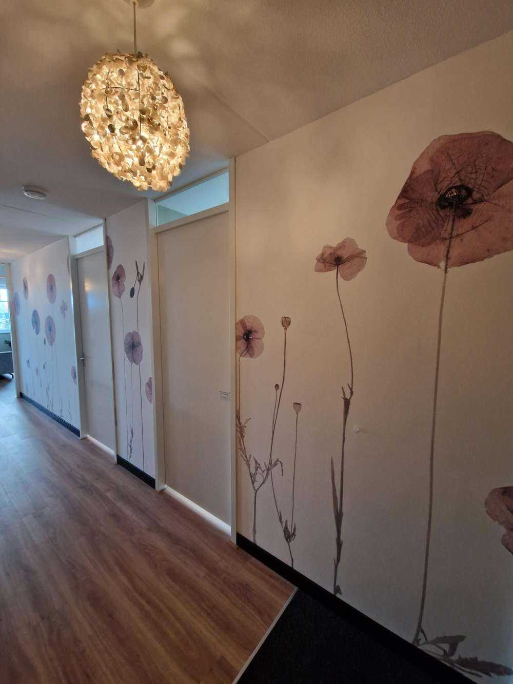 Vallmo blomma fält vintage