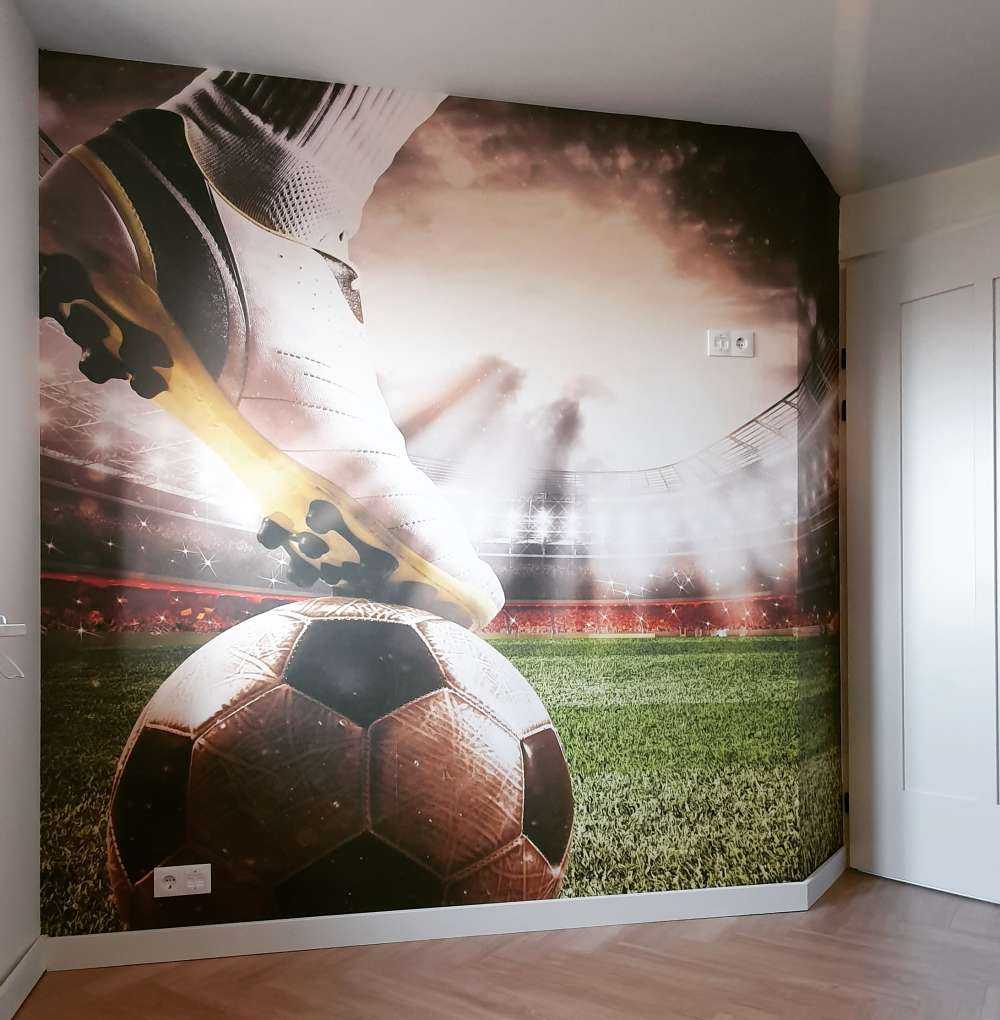Fotbollspelare på stadion