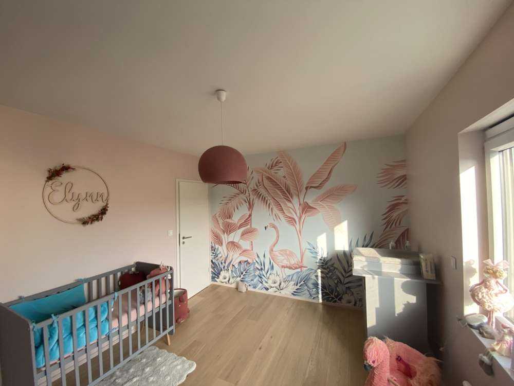 Rosa tropisk djungel