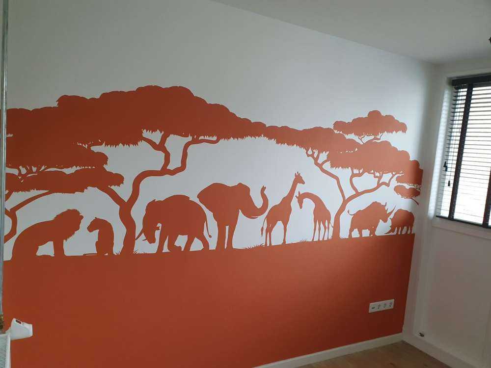 Silhouette safari dyrr, rustfarge