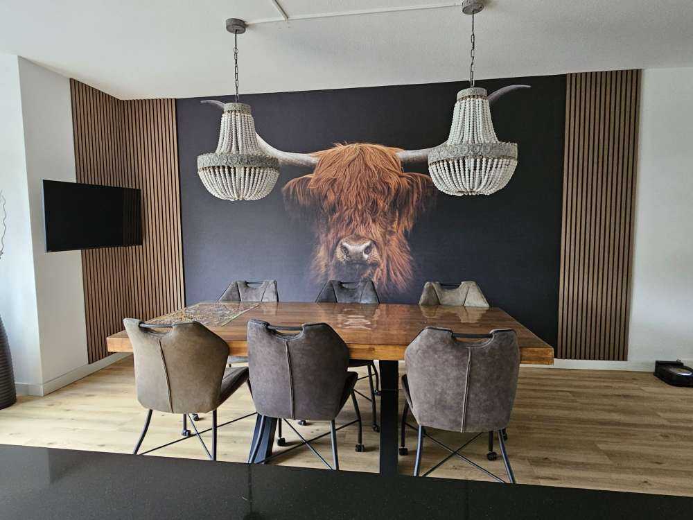 Det skotske høylandet på mørkt tapet