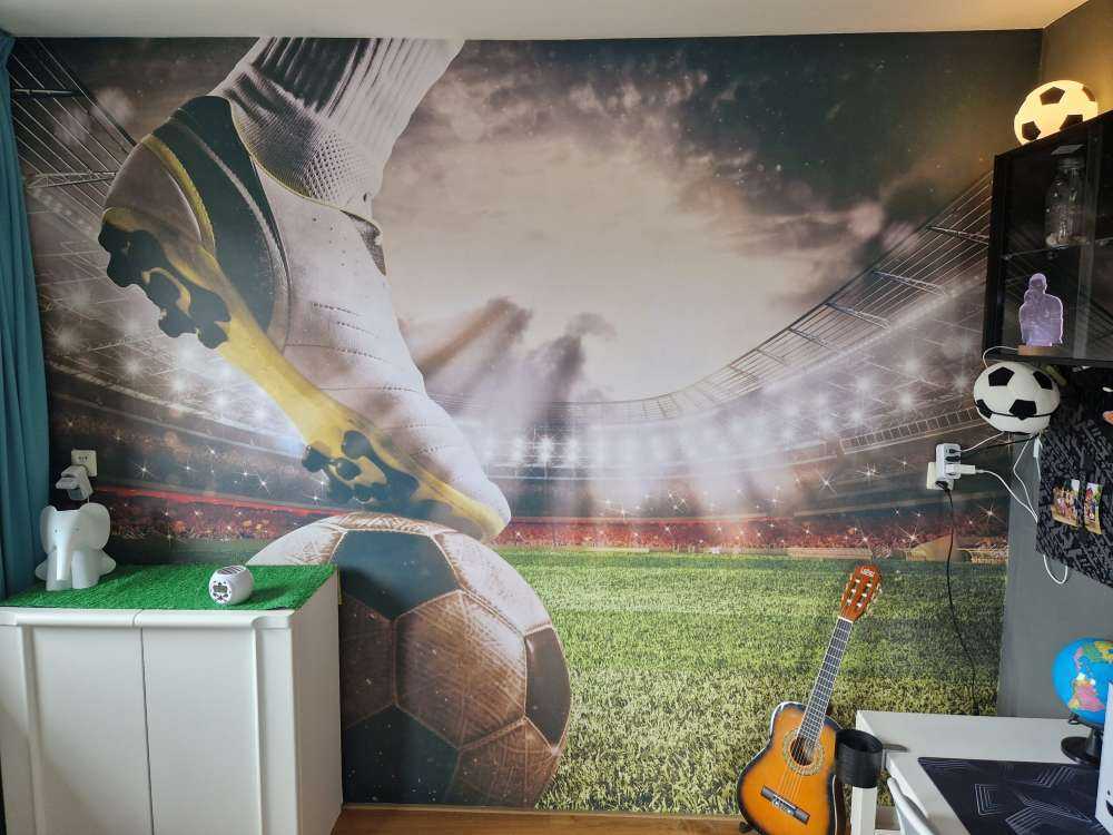 Fotbollspelare på stadion
