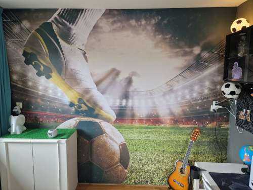 Fotbollspelare på stadion