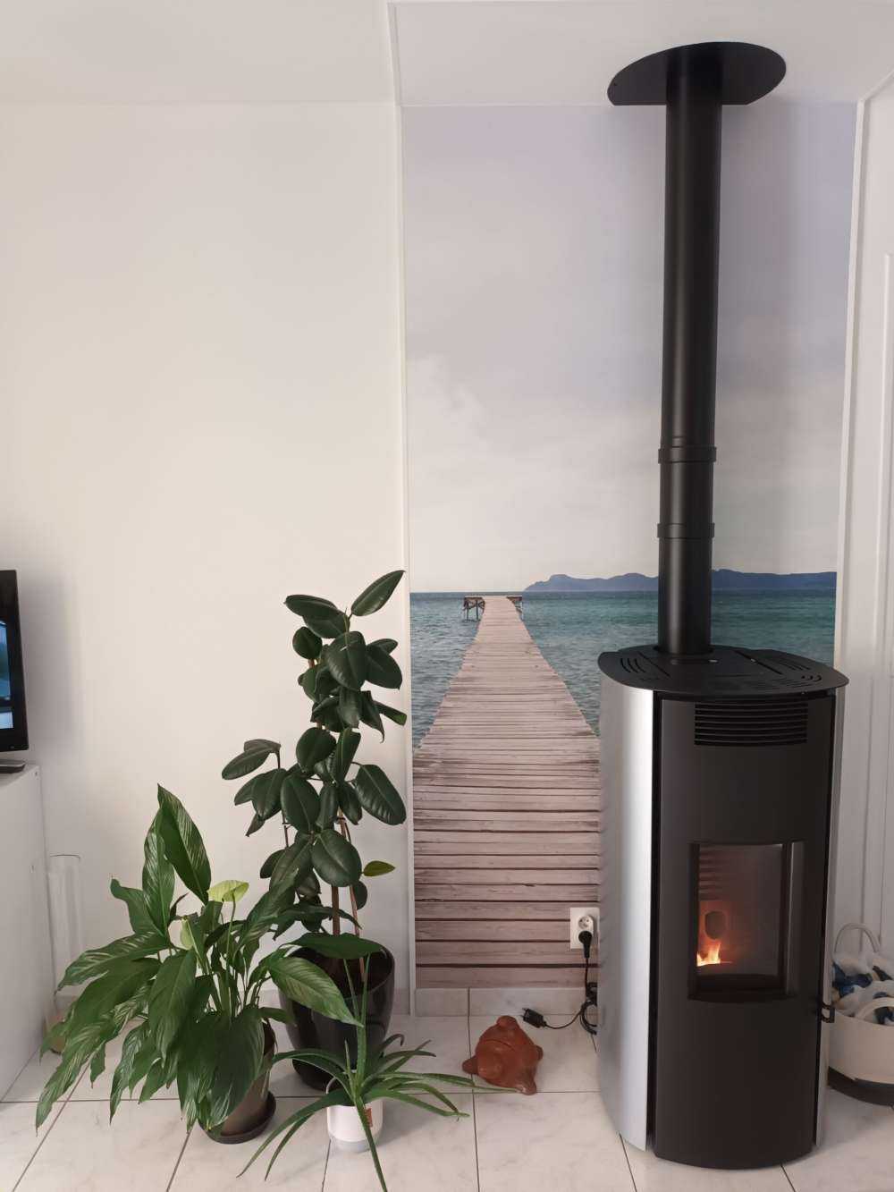 Lång byggnadsställning