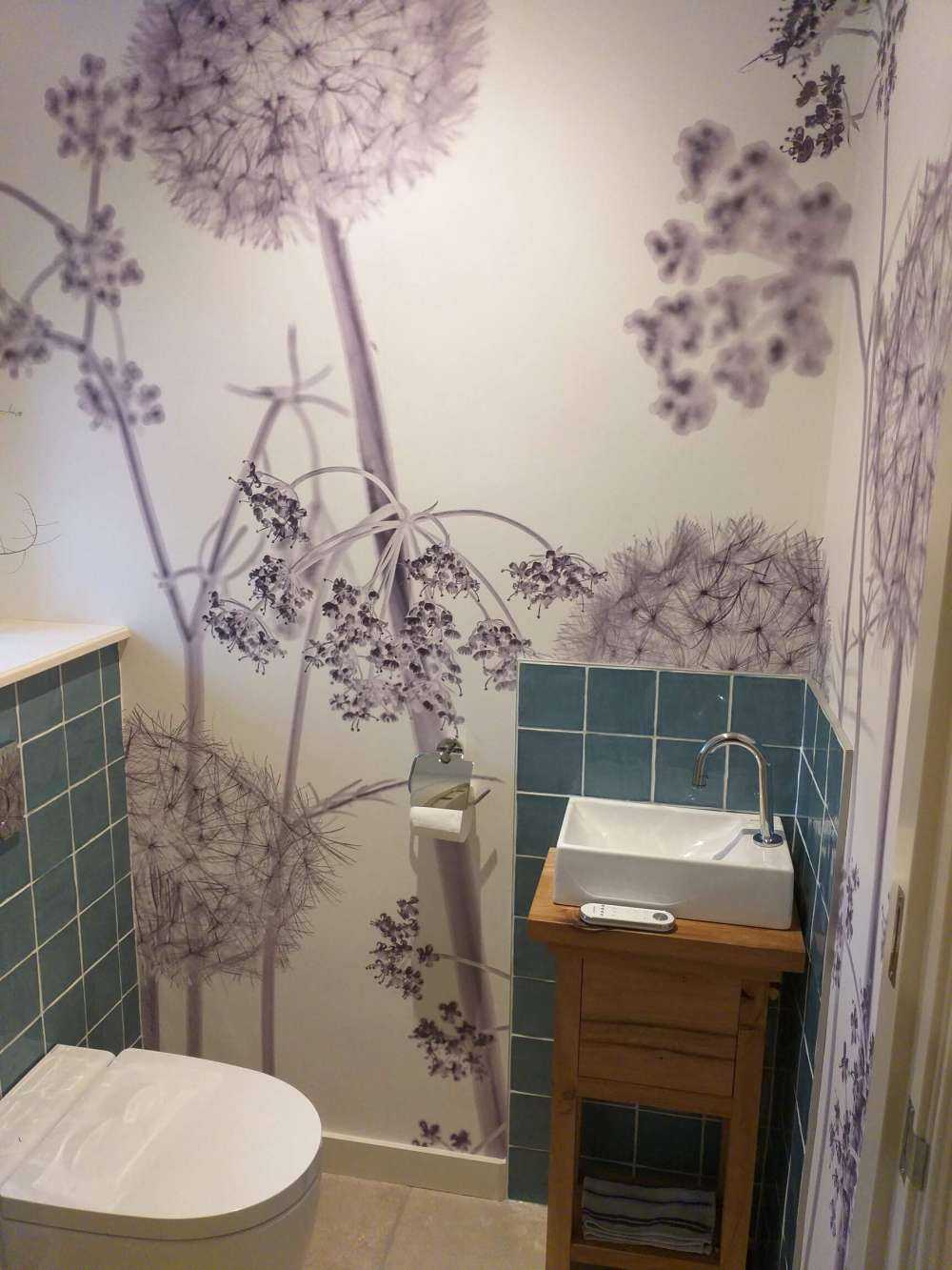 Engblomster i svart og hvitt