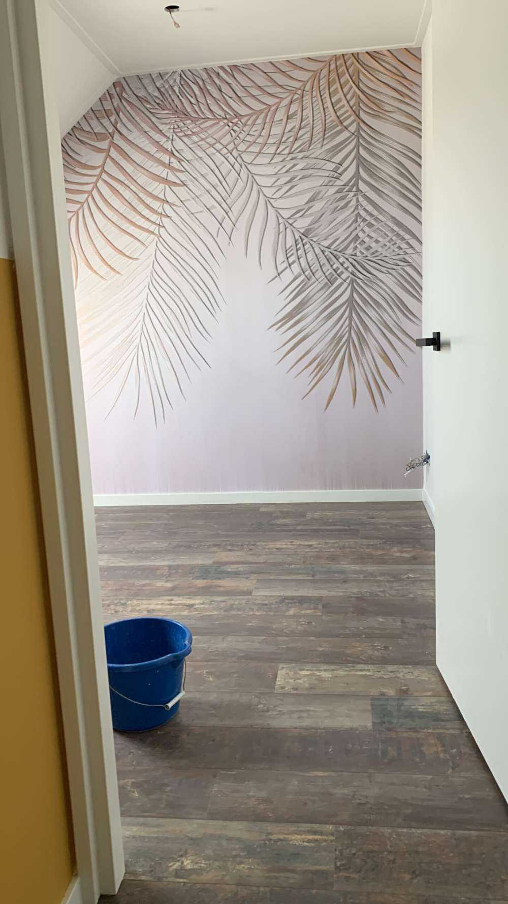 Beige färgade palmblad