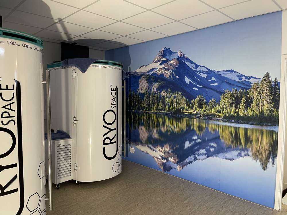 Fototapet berg av snö