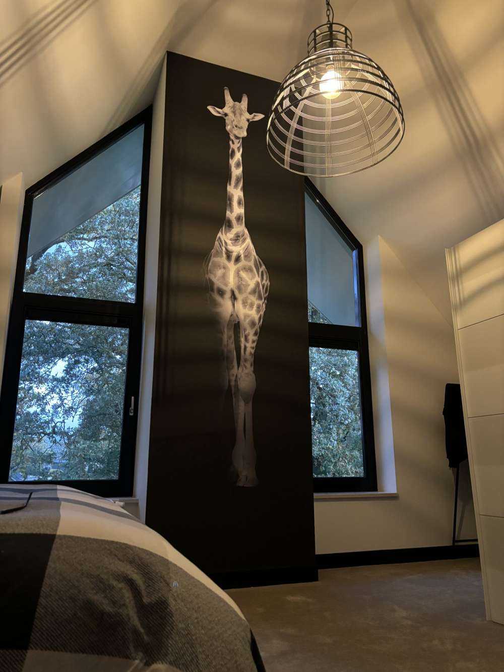 Giraff svartvitt