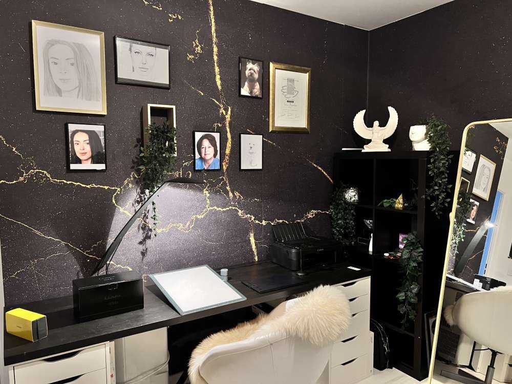 Marmor med guld