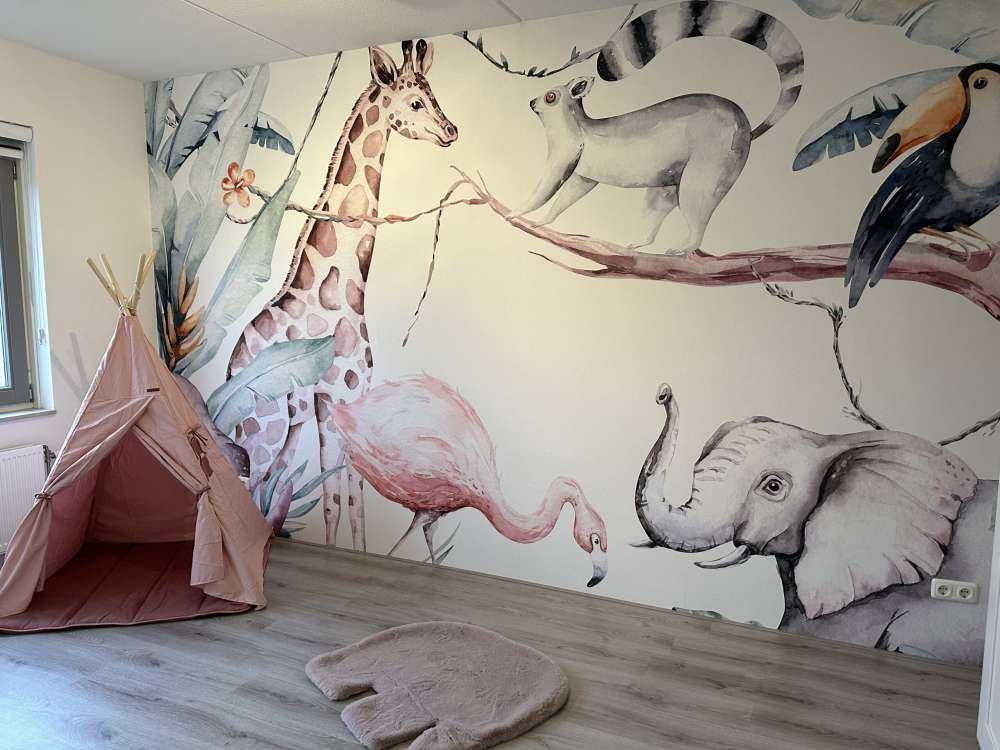 Akvarell afrikanska djur