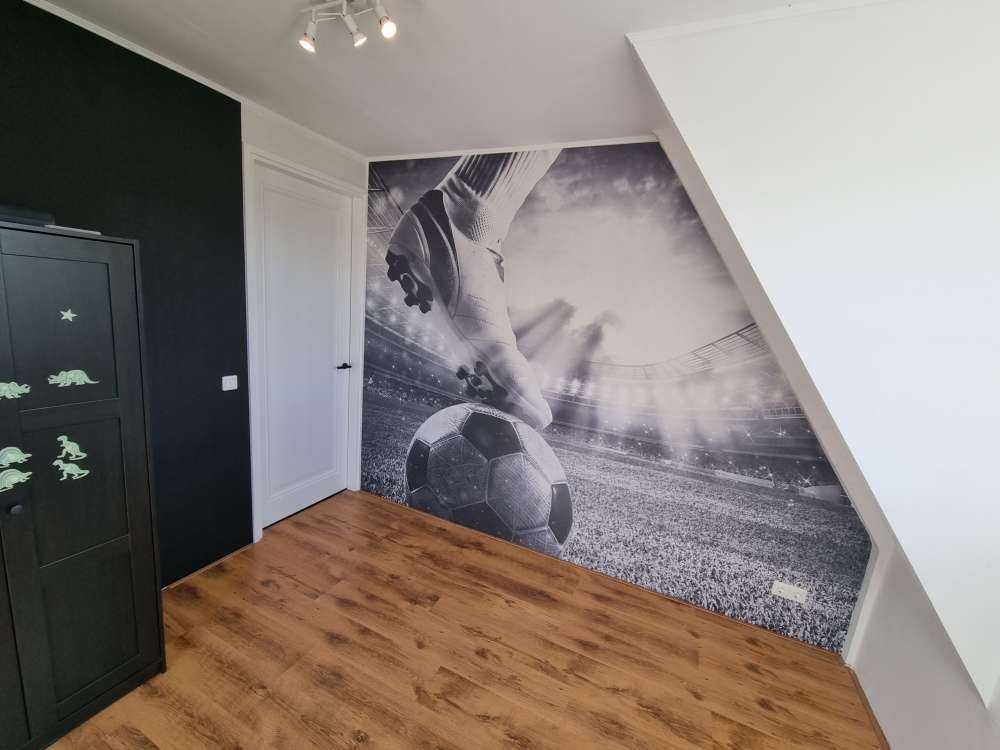 Fotbollspelare på stadion