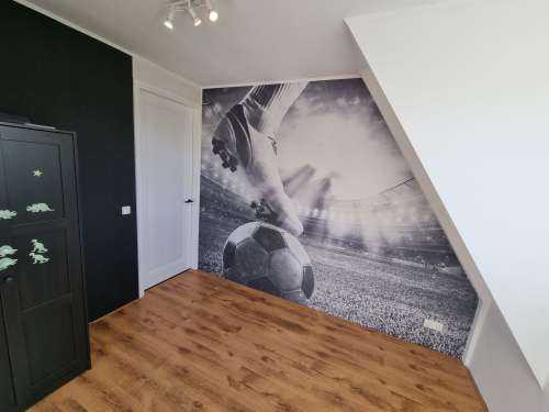 Fotbollspelare på stadion