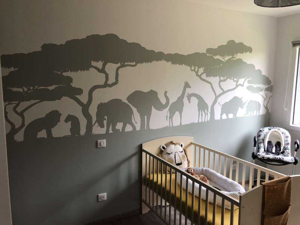 Silhuett safari djur, ljusgrön