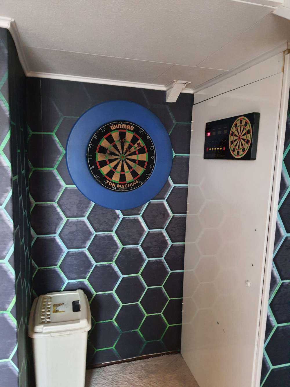 Hexagons med grønne lys