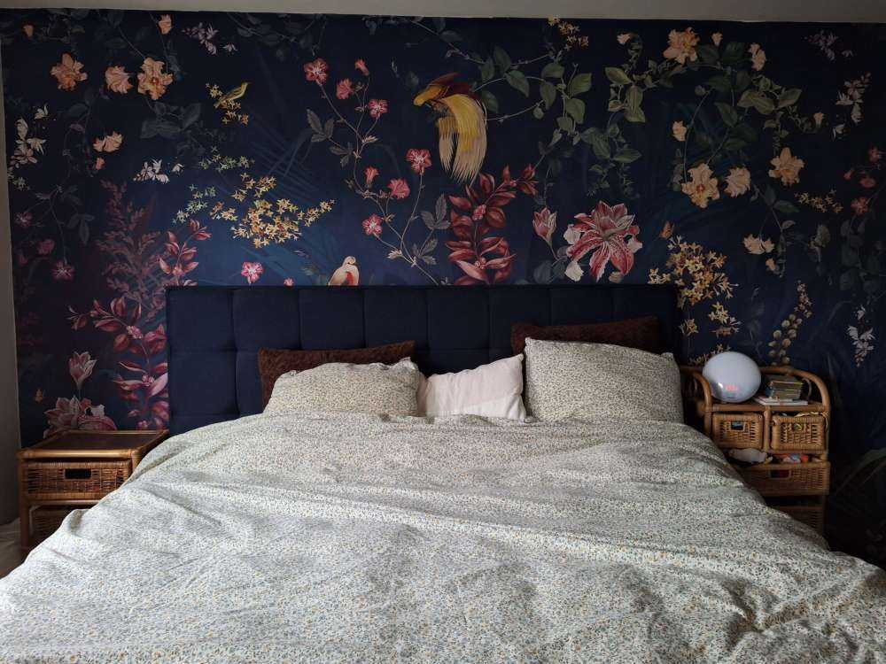 Jungelblomster og fugler